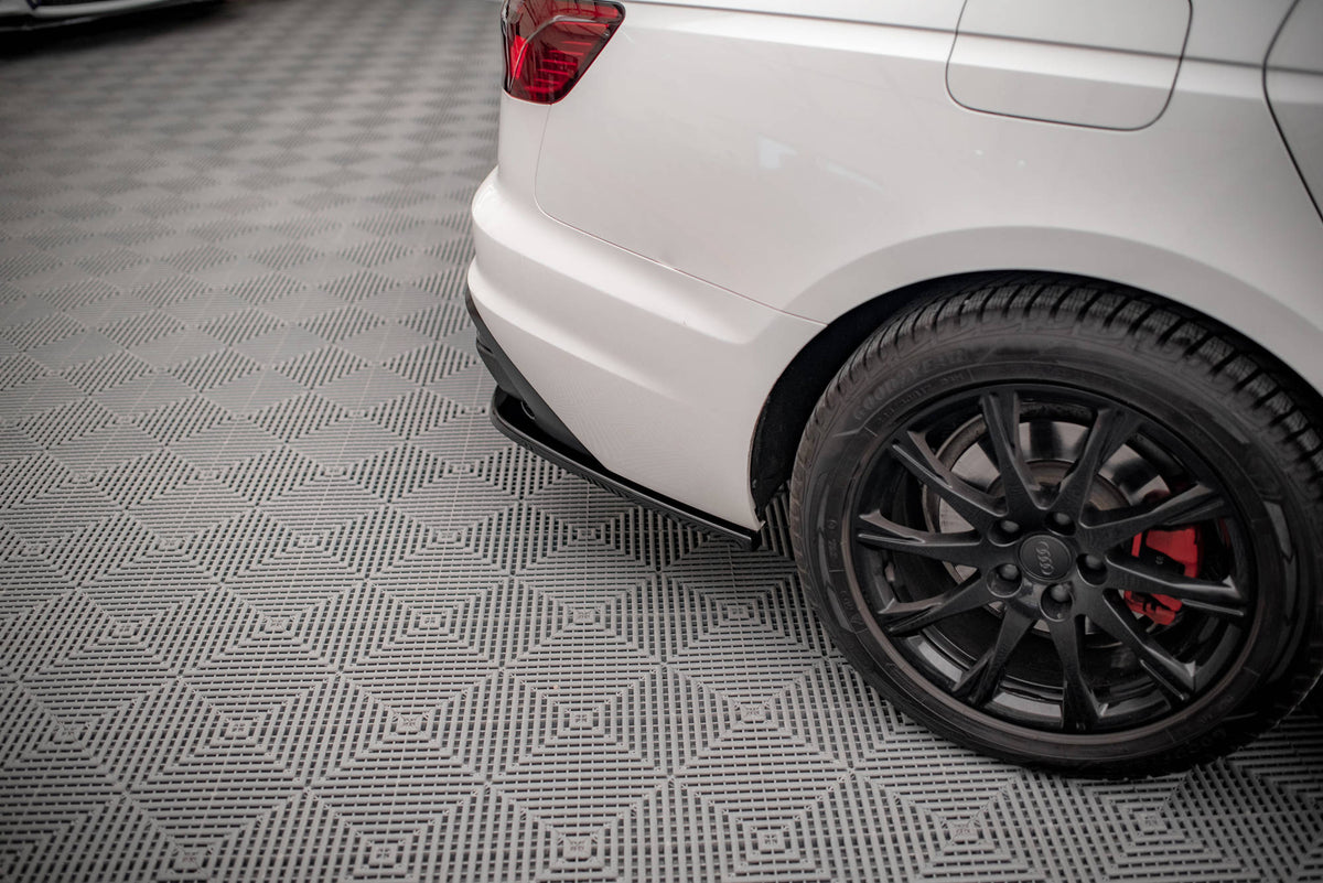 Heck Ansatz Flaps Diffusor passend für Audi A4 B9 Facelift schwarz Hochglanz – Ansicht 3