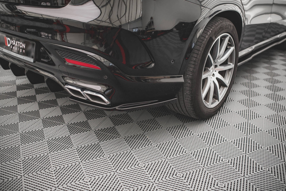 Heck Ansatz Flaps Diffusor V.1 passend für Mercedes-Benz GLE Coupe 63 AMG C292 schwarz Hochglanz – Ansicht 3