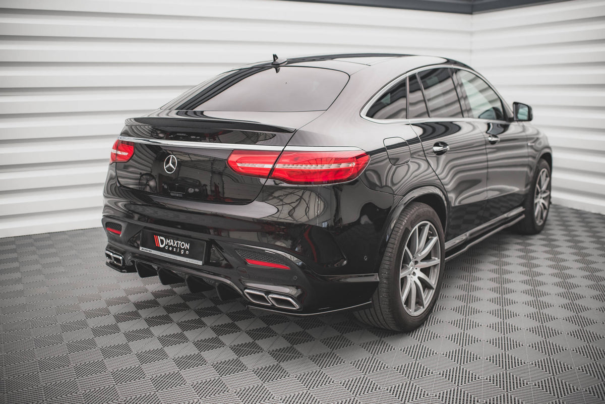 Heck Ansatz Flaps Diffusor V.2 passend für Mercedes-Benz GLE Coupe 63 AMG C292 schwarz Hochglanz – Ansicht 4