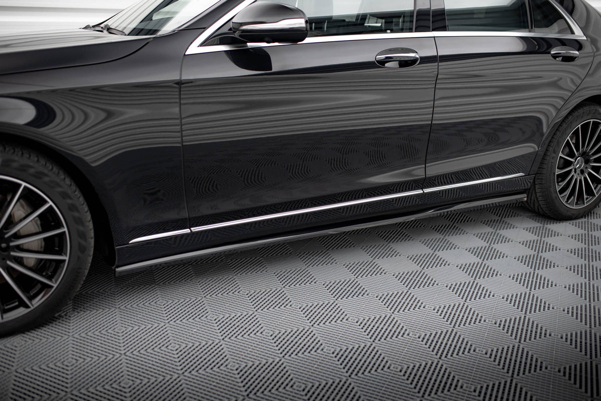 Street+ Seitenschweller Leisten passend für Mercedes-Benz S W222 schwarz Hochglanz – Ansicht 4