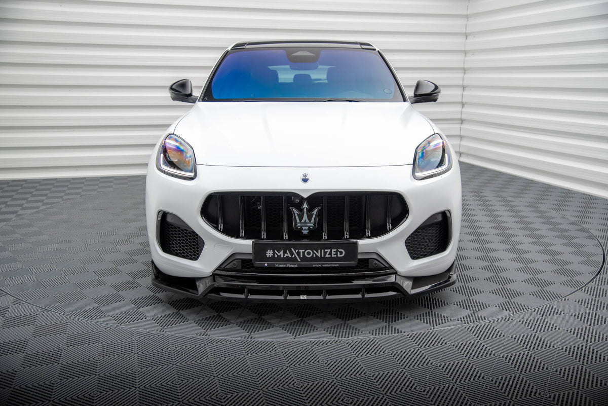 Street+ Spoilerlippe Front Ansatz passend für Maserati Grecale GT / Modena Mk1 schwarz Hochglanz – Ansicht 1
