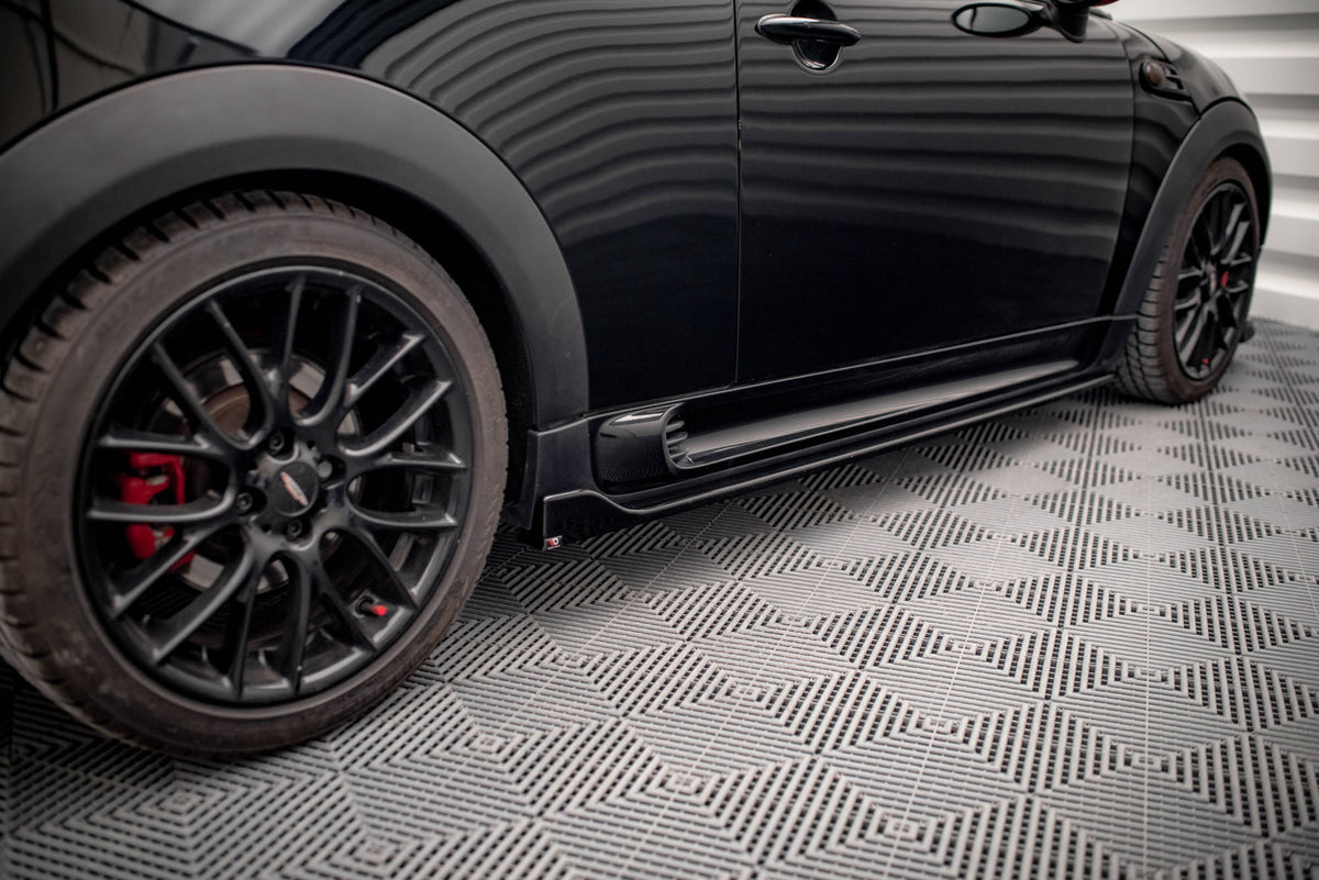 Street+ Seitenschweller Leisten V.2 passend für Mini Cooper John Cooper Works R56 schwarz Hochglanz – Ansicht 1
