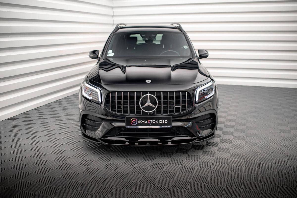 Street+ Spoilerlippe Front Ansatz V.2 passend für Mercedes-AMG GLB 35 / AMG-Line X247 schwarz Hochglanz – Ansicht 1