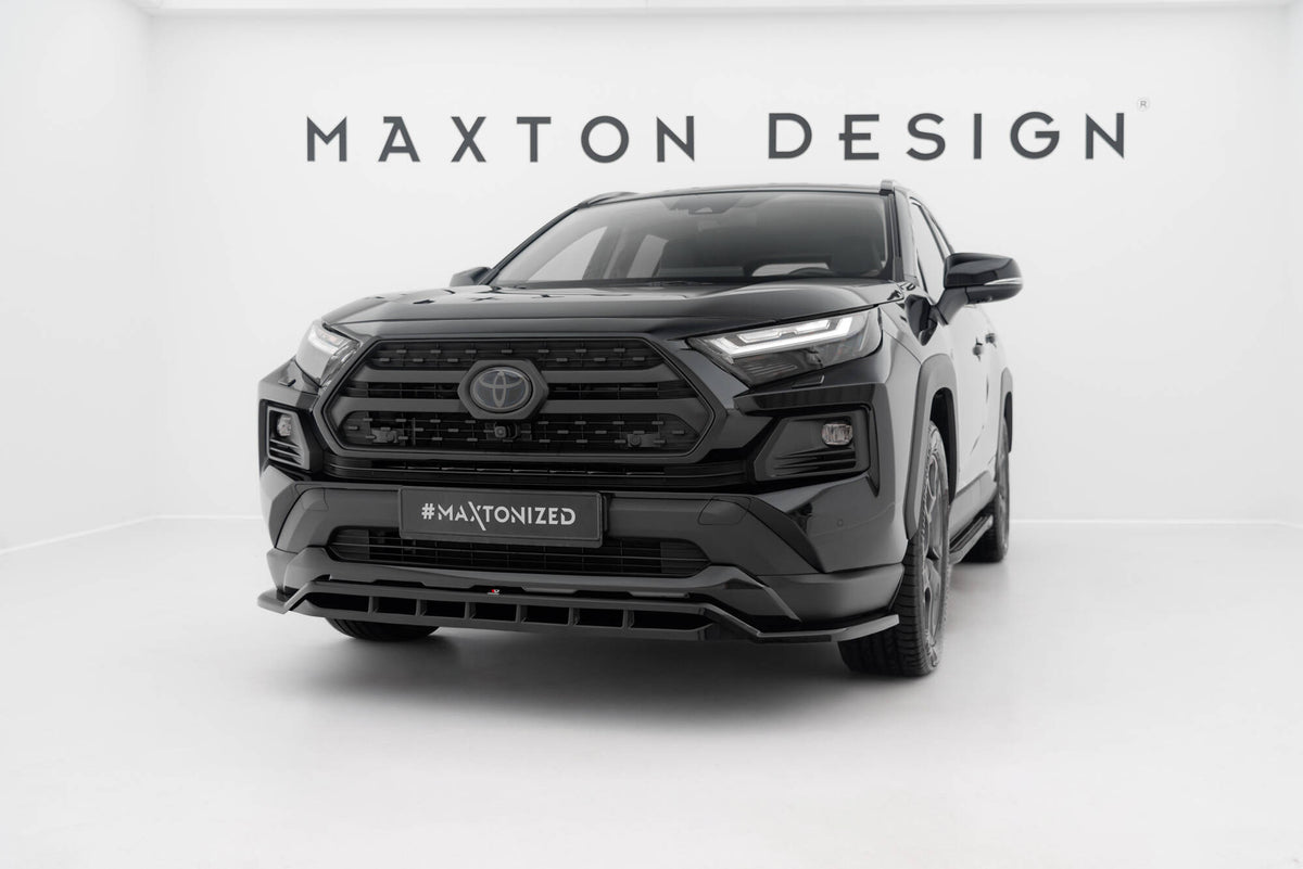 Street+ Spoilerlippe Front Ansatz passend für Toyota RAV4 Adventure Mk5 schwarz Hochglanz – Ansicht 3
