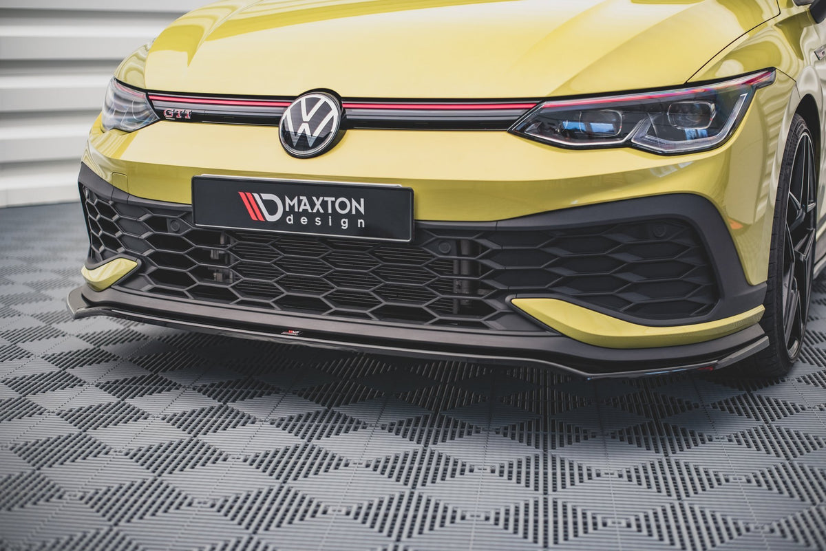 Street+ Spoilerlippe Front Ansatz V.3 passend für VW Golf GTI Clubsport Mk8 schwarz Hochglanz – Ansicht 1