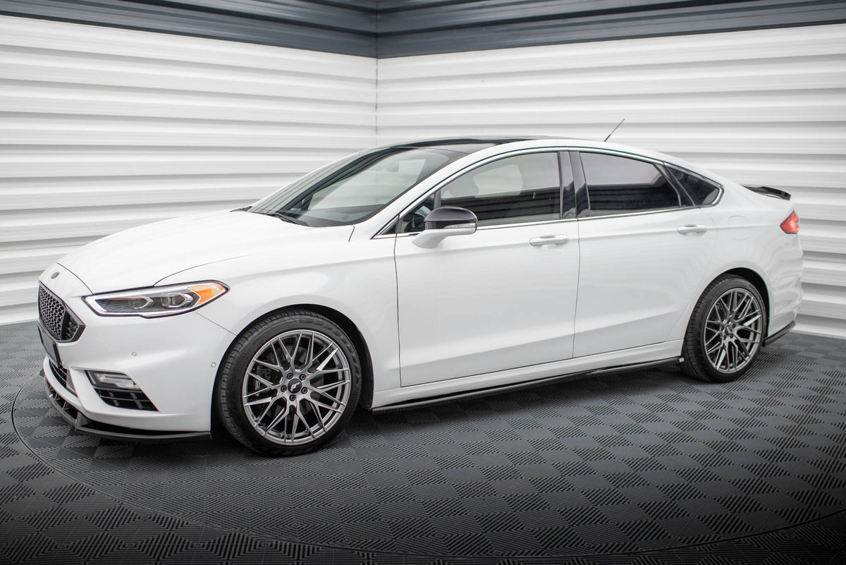 Street+ Seitenschweller Leisten passend für Ford Mondeo Sport Mk5 Facelift / Fusion Sport Mk2 Facelift schwarz Hochglanz – Ansicht 1