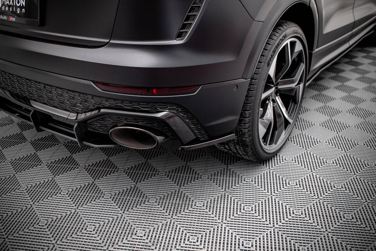 Heck Ansatz Flaps Diffusor passend für Audi RSQ8 Mk1 schwarz Hochglanz – Ansicht 3