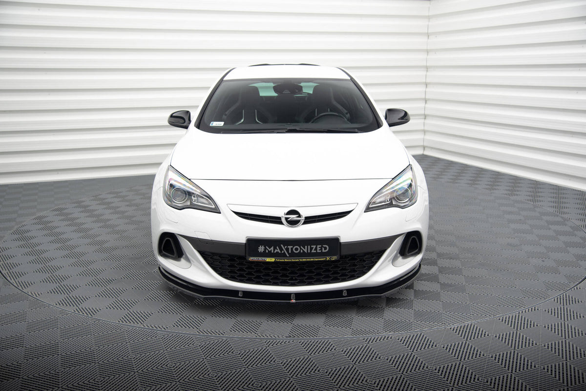 Street+ Spoilerlippe Front Ansatz passend für OPEL ASTRA J OPC / VXR v.1 schwarz Hochglanz – Ansicht 1