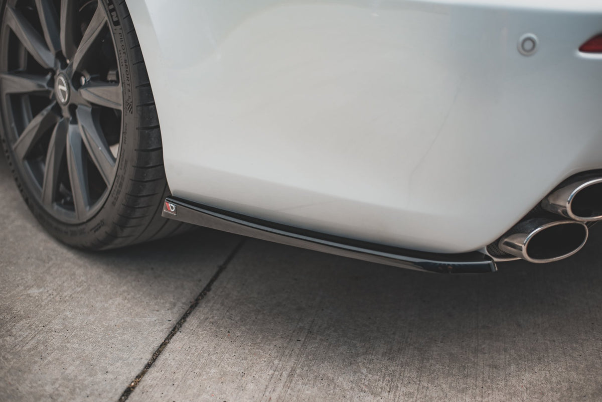 Heck Ansatz Flaps Diffusor passend für Lexus IS F Mk2 schwarz Hochglanz – Ansicht 3