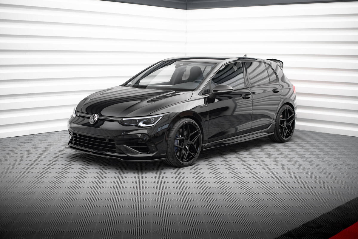 Street+ Seitenschweller Leisten passend für V.3 passend für VW Golf R Hatchback Mk8 Facelift schwarz Hochglanz – Ansicht 4