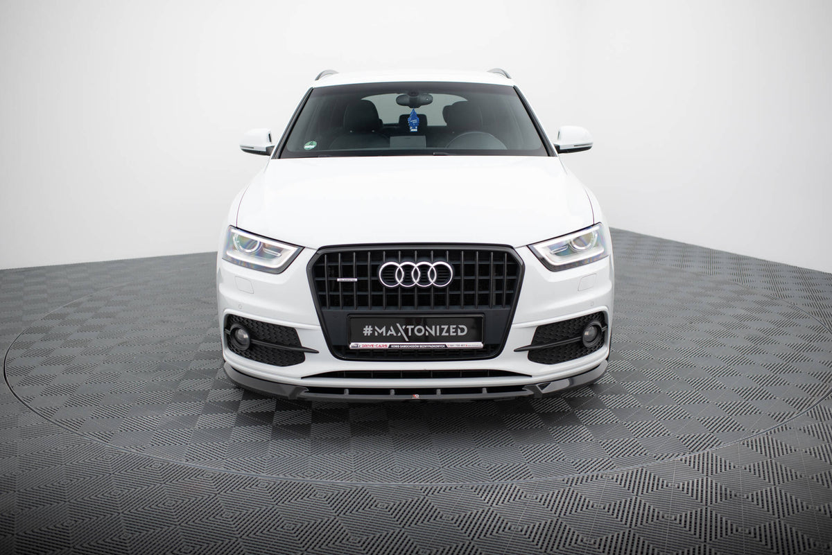 Street+ Spoilerlippe Front Ansatz V.1 passend für Audi Q3 S-line 8U schwarz Hochglanz – Ansicht 1