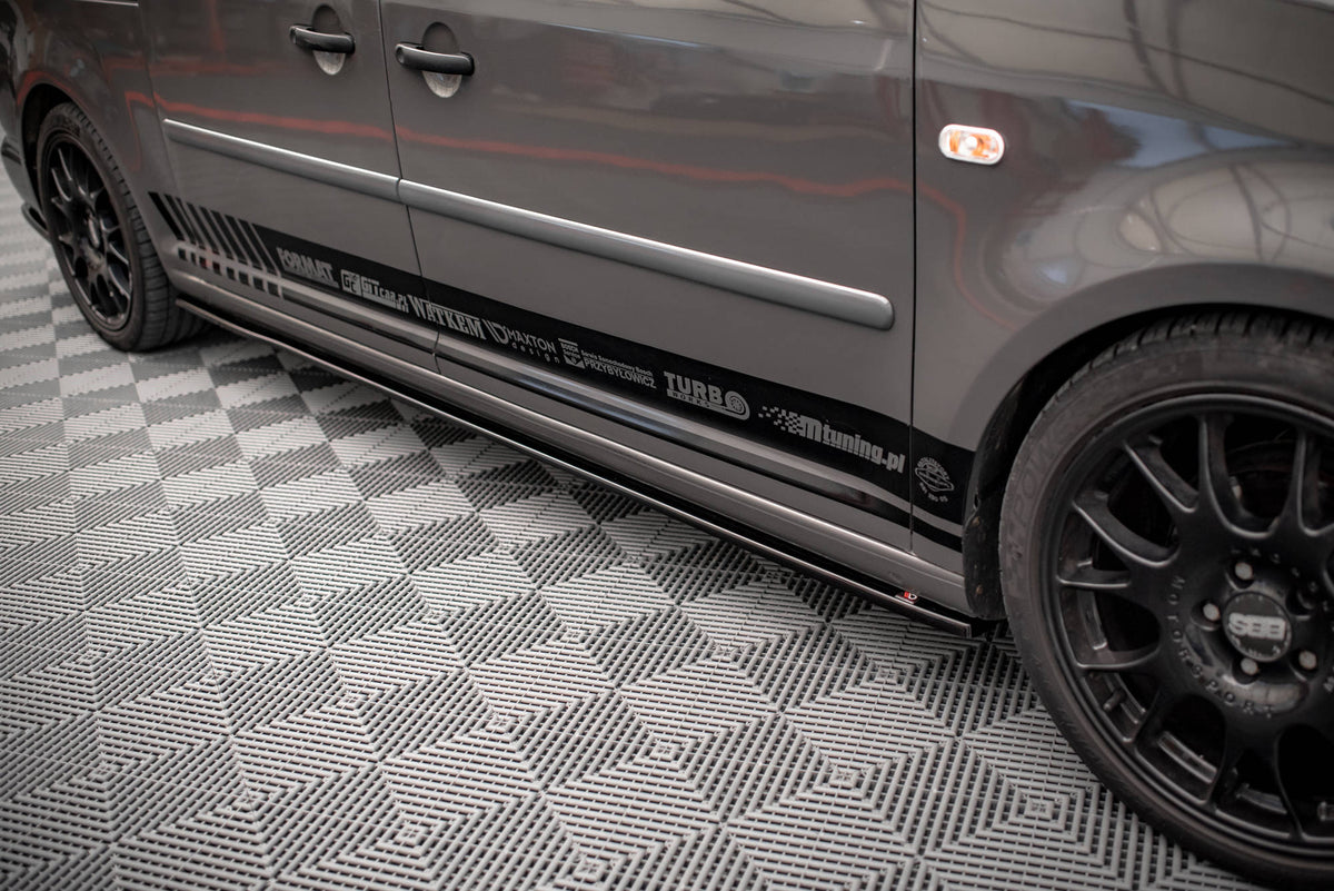 Street+ Seitenschweller Leisten passend für VW Caddy Long Mk3 Facelift schwarz Hochglanz – Ansicht 3