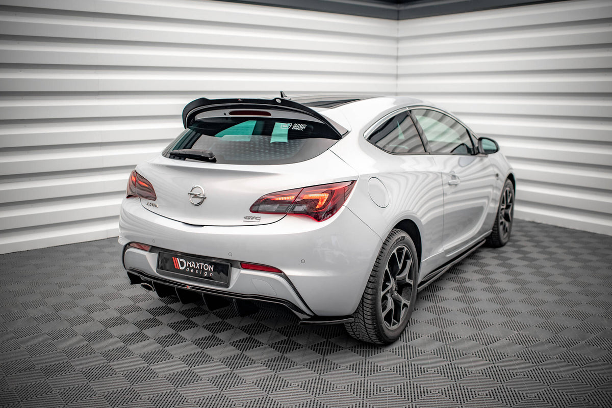 Heck Ansatz Flaps Diffusor V.2 passend für Opel Astra GTC OPC-Line J schwarz Hochglanz – Ansicht 4