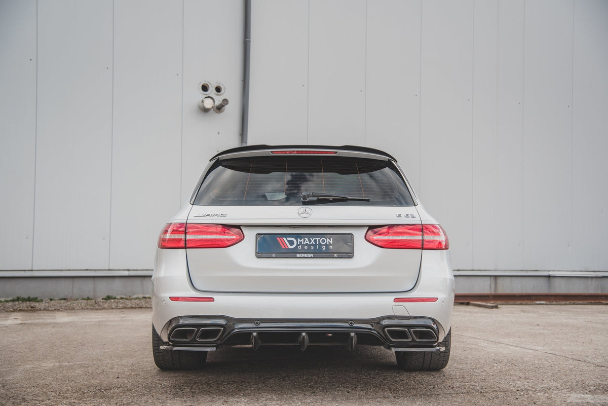Heck Ansatz Flaps Diffusor passend für Mercedes-Benz E63 AMG Kombi/Limousine S213/W213 schwarz Hochglanz – Ansicht 7