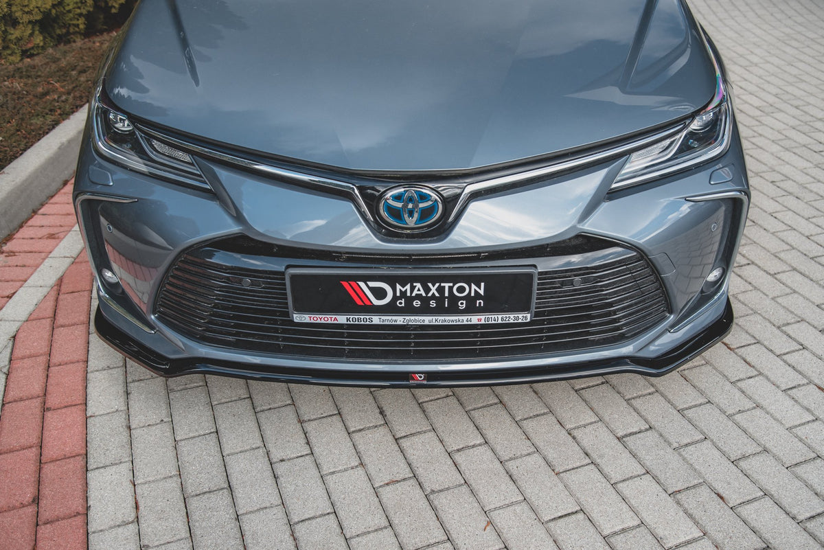 Street+ Spoilerlippe Front Ansatz passend für Toyota Corolla XII Limousine  schwarz Hochglanz – Ansicht 5