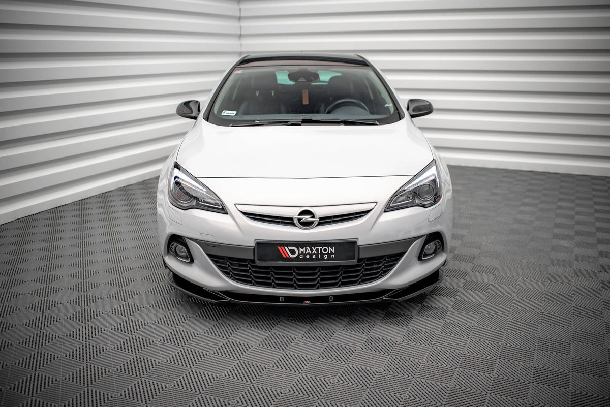 Street+ Spoilerlippe Front Ansatz V.1 passend für Opel Astra GTC OPC-Line J schwarz Hochglanz – Ansicht 4