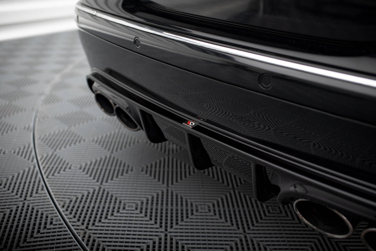 Diffusor Heck Ansatz passend für Mercedes-Benz CLK W209 schwarz Hochglanz – Ansicht 1