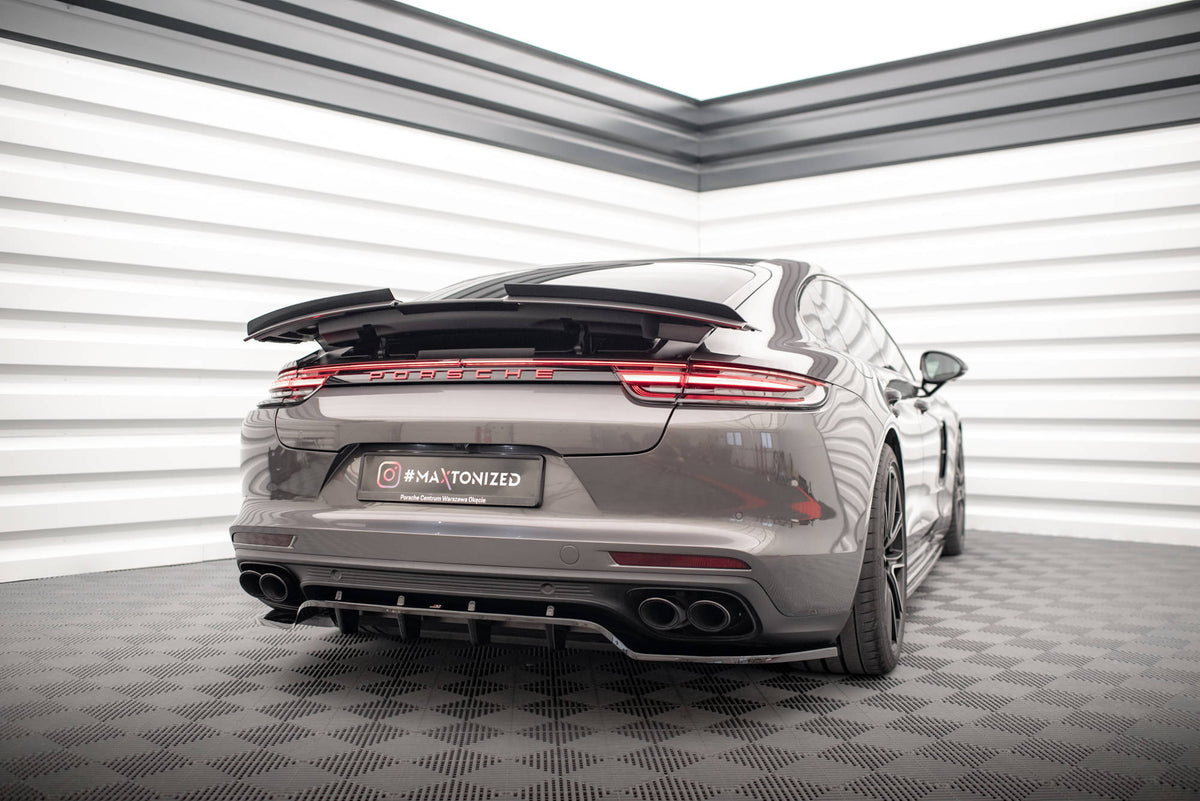 Heckspoiler Lippe Porsche Panamera GTS / Panamera E-Hybrid / Panamera Turbo S E-Hybrid 971 schwarz Hochglanz – Ansicht 1