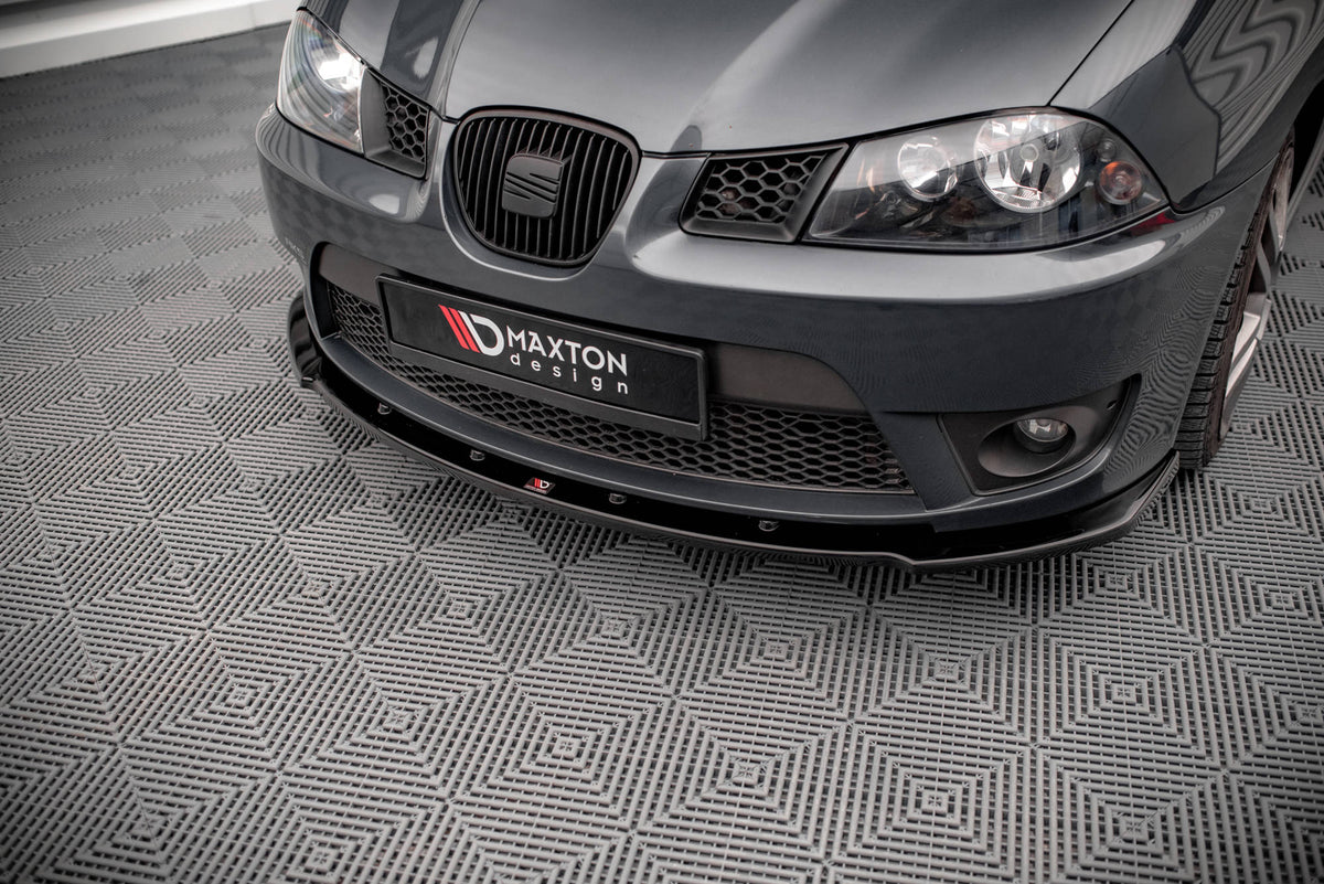 Street+ Spoilerlippe Front Ansatz V.1 passend für Seat Ibiza Cupra Mk3 schwarz Hochglanz – Ansicht 3