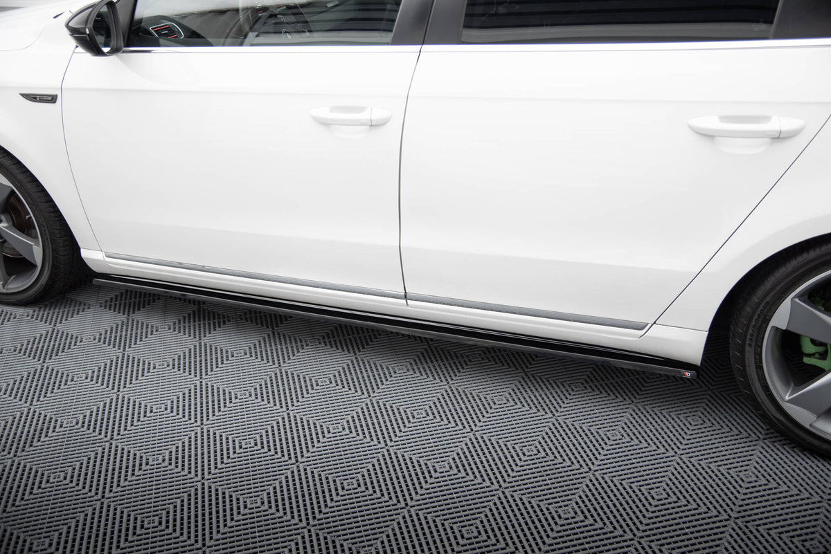 Street+ Seitenschweller Leisten passend für VW Passat B7 schwarz Hochglanz – Ansicht 4