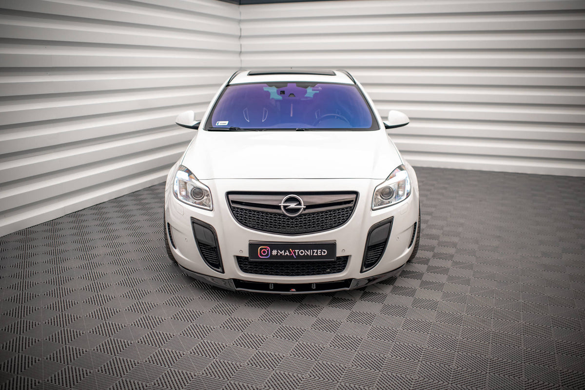Street+ Spoilerlippe Front Ansatz V.1 passend für Opel Insignia OPC Mk1 schwarz Hochglanz – Ansicht 1