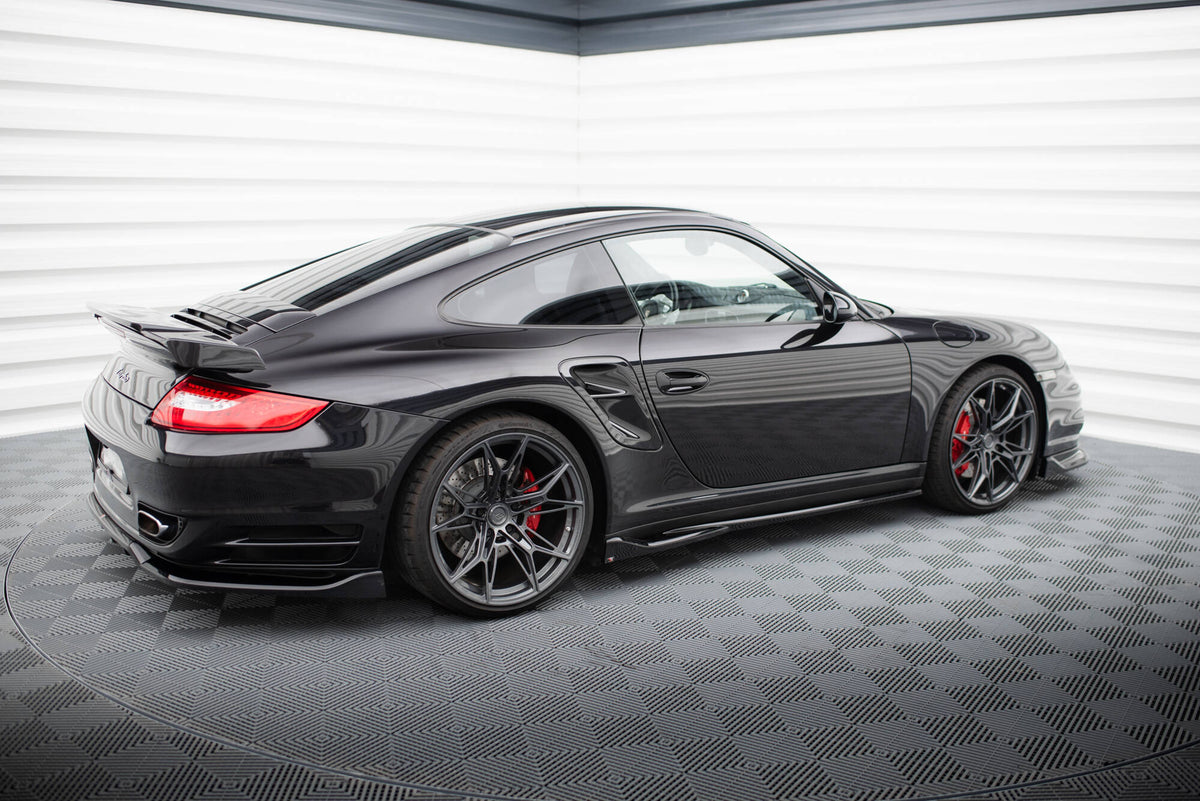 Street+ Seitenschweller Leisten passend für Porsche 911 Turbo 997 schwarz Hochglanz – Ansicht 4