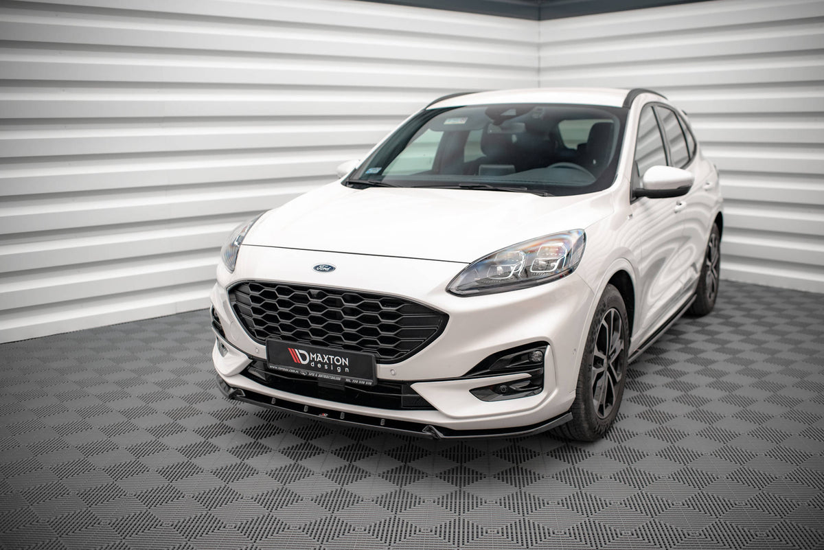 Street+ Spoilerlippe Front Ansatz passend für Ford Kuga ST-Line Mk3 schwarz Hochglanz – Ansicht 4