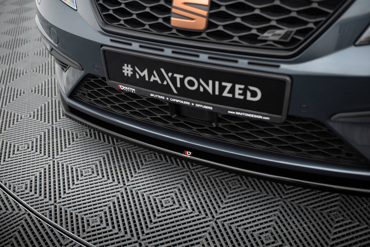 Street+ Spoilerlippe Front Ansatz V.1 passend für Seat Leon Cupra / FR Mk3 FL schwarz Hochglanz – Ansicht 4