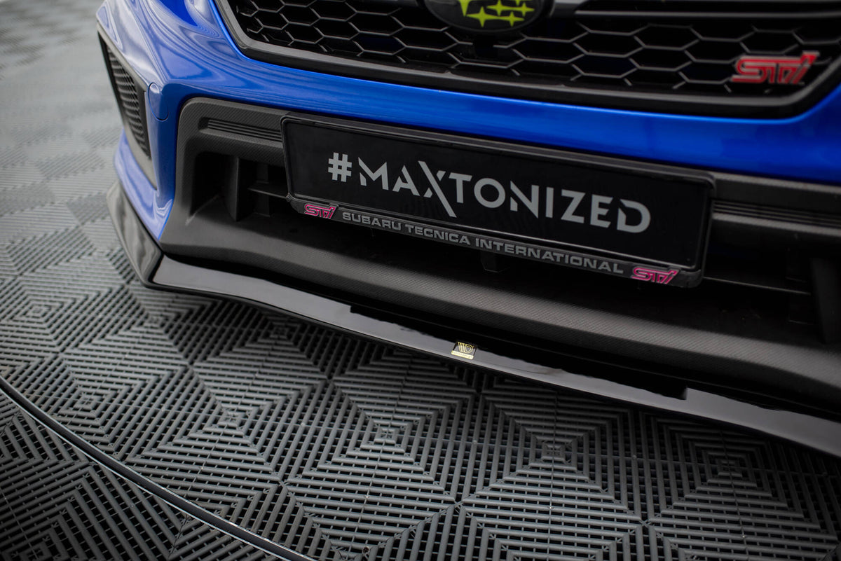 Street+ Spoilerlippe Front Ansatz V.1 passend für Subaru WRX STI Mk1 Facelift schwarz Hochglanz – Ansicht 3