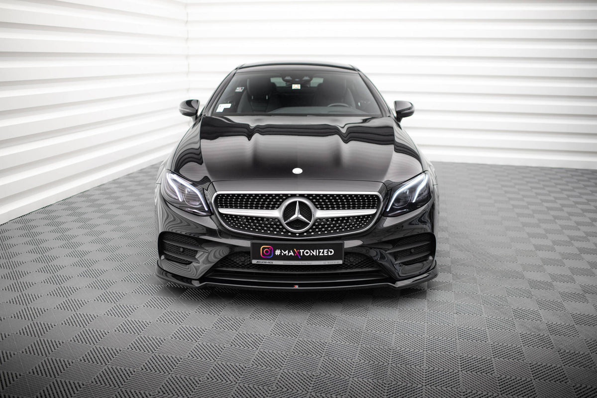 Street+ Spoilerlippe Front Ansatz V.2 passend für Mercedes-Benz E-Klasse W213 Coupe (C238) / Cabriolet (A238) AMG-Line / 53 AMG schwarz Hochglanz – Ansicht 1