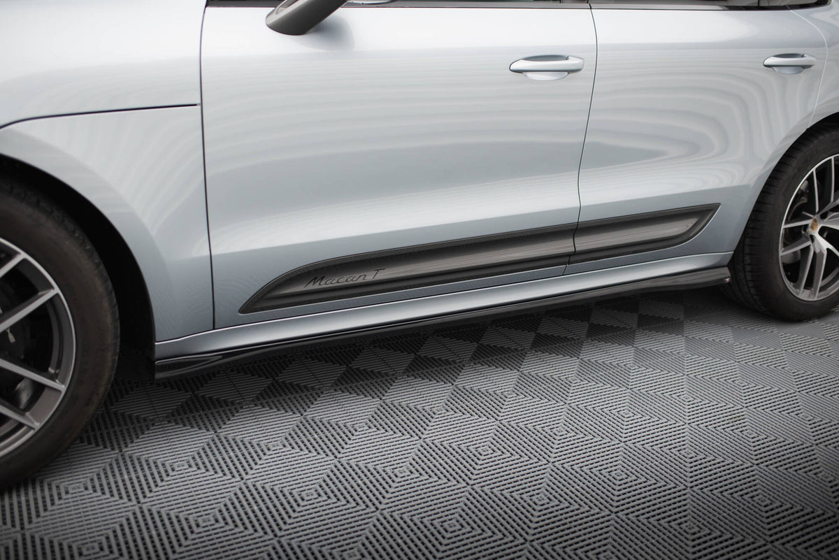 Street+ Seitenschweller Leisten passend für Porsche Macan T / GTS Mk1 Facelift 2   schwarz Hochglanz – Ansicht 6