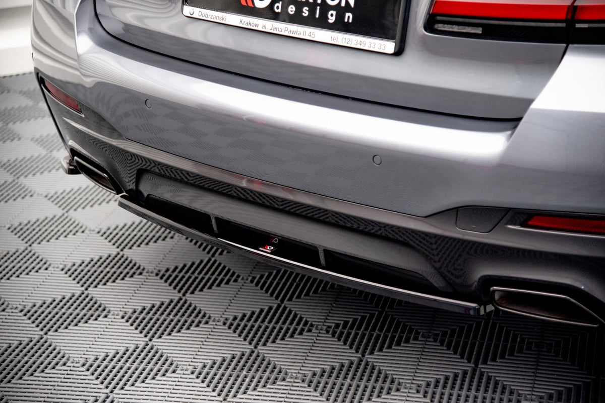 Heckansatz BMW 5er M-Paket Limousine / Touring G30 / G31 Facelift schwarz Hochglanz – Ansicht 3