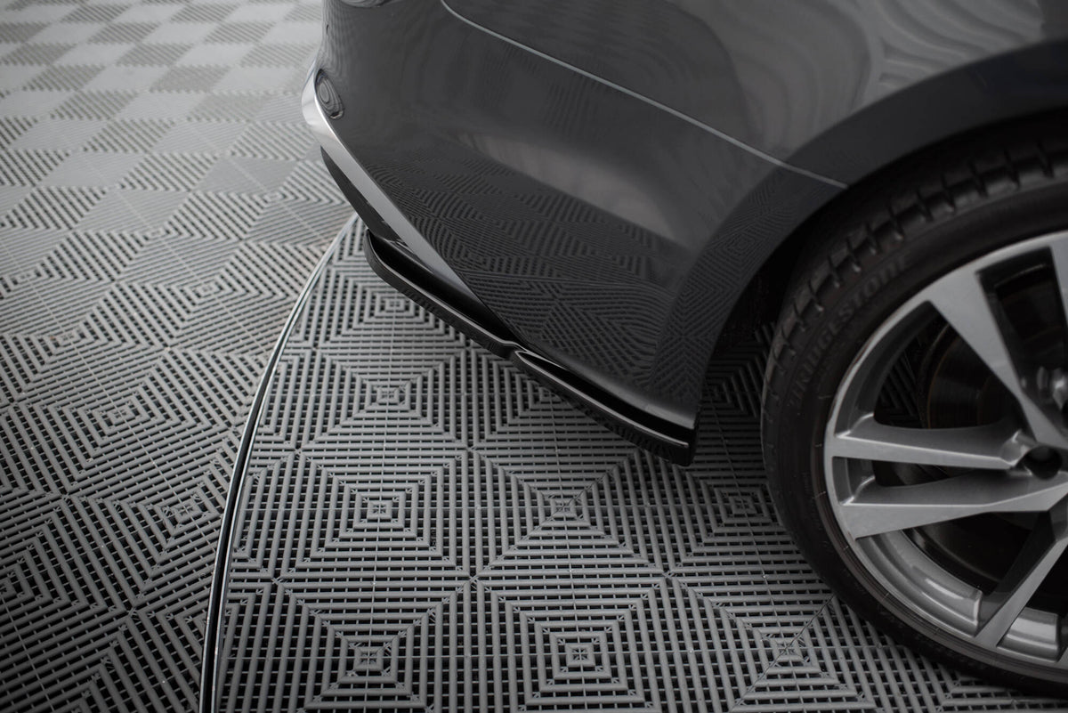 Heck Ansatz Flaps Diffusor passend für Audi S5 Sportback / Coupe F5 Facelift schwarz Hochglanz – Ansicht 3