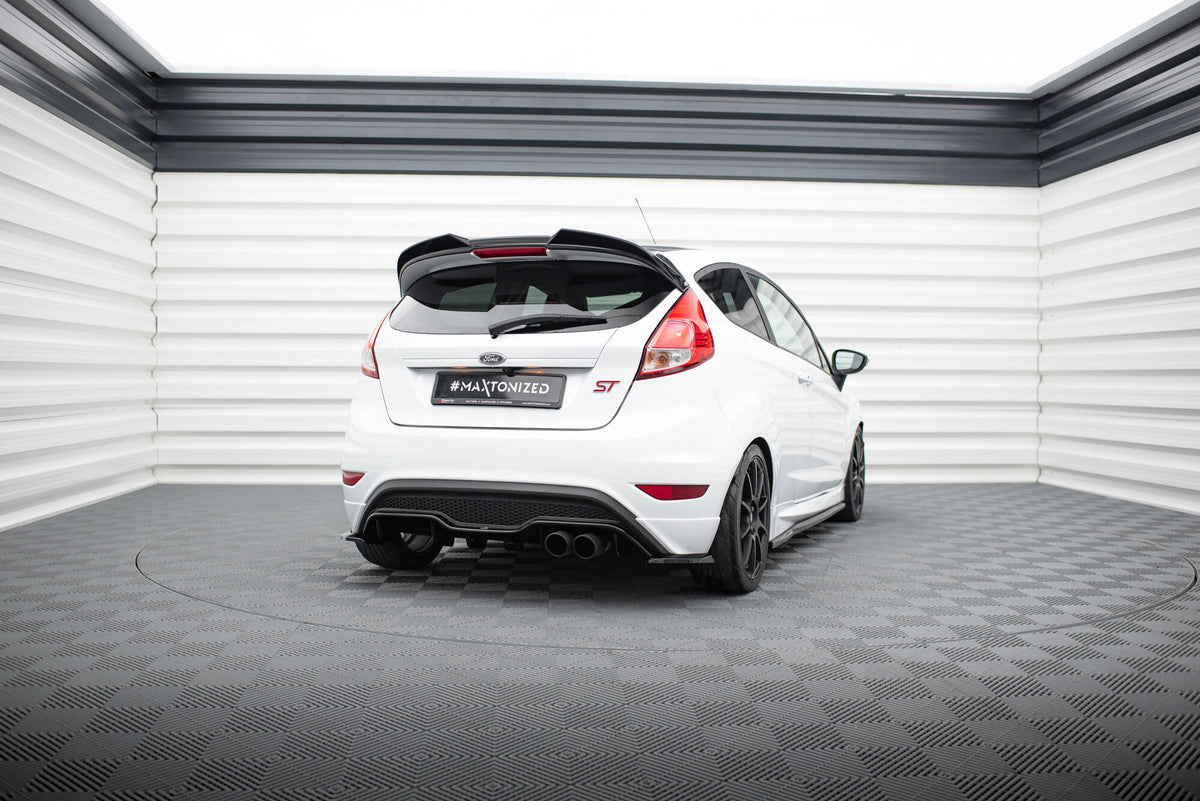 Heck Ansatz Flaps Diffusor V.3 passend für Ford Fiesta ST Mk7 Facelift schwarz Hochglanz – Ansicht 1