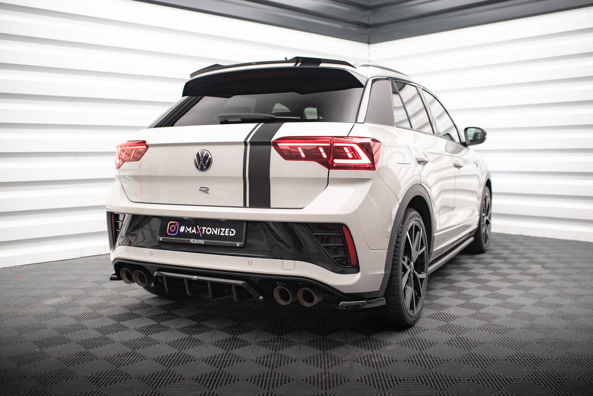 Street+ Mittlerer Diffusor RACE passend für VW T-Roc R / R-Line Mk1 Facelift schwarz Hochglanz – Ansicht 1