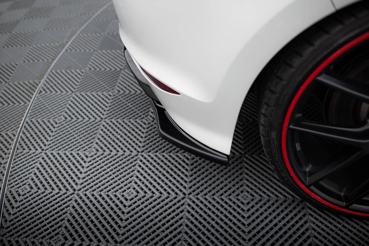Heck Ansatz Flaps Diffusor passend für v.2 VW GOLF 7 R schwarz Hochglanz – Ansicht 4