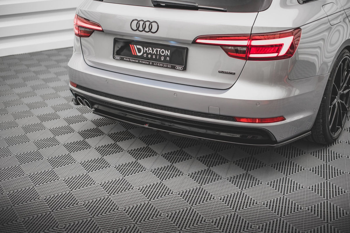 Heck Ansatz Flaps Diffusor V.2 passend für Audi A4 S-Line B9 schwarz Hochglanz – Ansicht 3