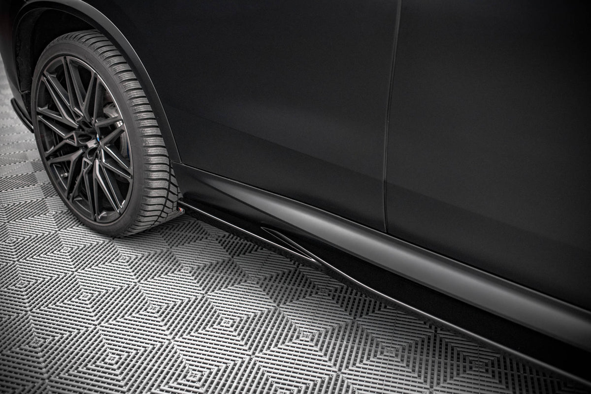 Street+ Seitenschweller Leisten passend für BMW X5M F95 / F95 Facelift schwarz Hochglanz – Ansicht 1