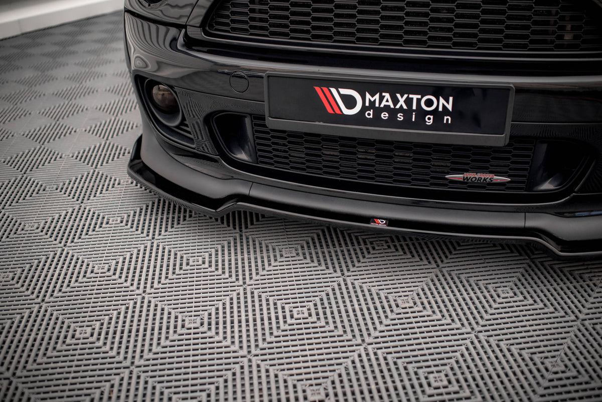 Street+ Spoilerlippe Front Ansatz V.2 passend für Mini Cooper John Cooper Works R56 schwarz Hochglanz – Ansicht 4