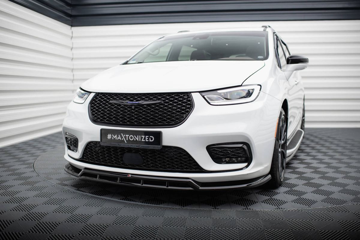 Street+ Spoilerlippe Front Ansatz passend für Chrysler Pacifica Mk2 Facelift schwarz Hochglanz – Ansicht 3