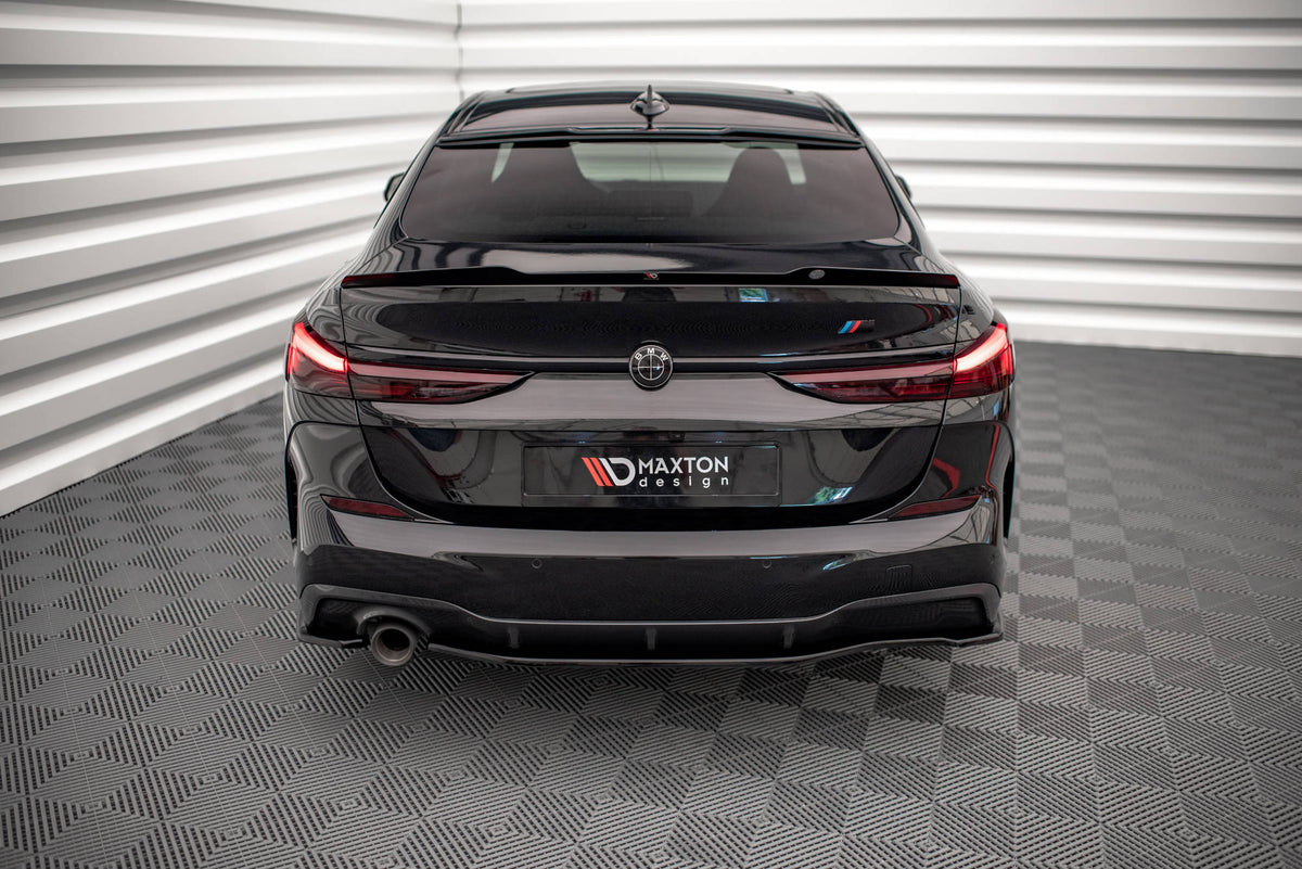 Heck Ansatz Flaps Diffusor passend für BMW 2 Gran Coupe M-Paket F44 schwarz Hochglanz – Ansicht 1