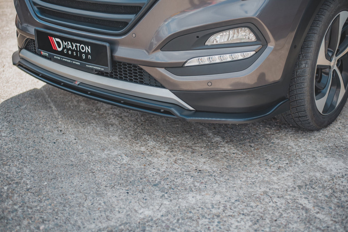 Street+ Spoilerlippe Front Ansatz passend für Hyundai Tucson Mk3 schwarz Hochglanz – Ansicht 1