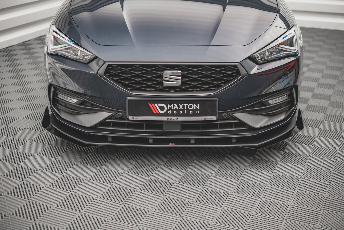 Street Pro Street+ Spoilerlippe Front Ansatz passend für + Flaps passend für Seat Leon FR Mk4 schwarz Hochglanz – Ansicht 3