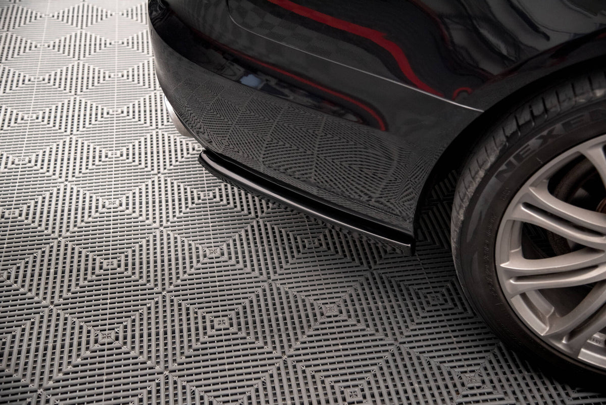 Heck Ansatz Flaps Diffusor V.2 passend für Audi A6 Avant / Limousine C7  schwarz Hochglanz – Ansicht 4