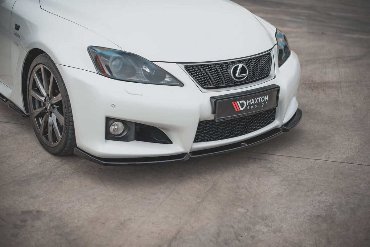 Street+ Spoilerlippe Front Ansatz V.1 passend für Lexus IS F Mk2 schwarz Hochglanz – Ansicht 3