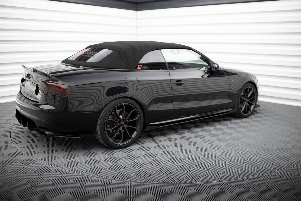 Seitenschweller Flaps passend für Audi A5 / A5 S-Line / S5 Coupe / Cabrio 8T / 8T Facelift schwarz Hochglanz – Ansicht 3