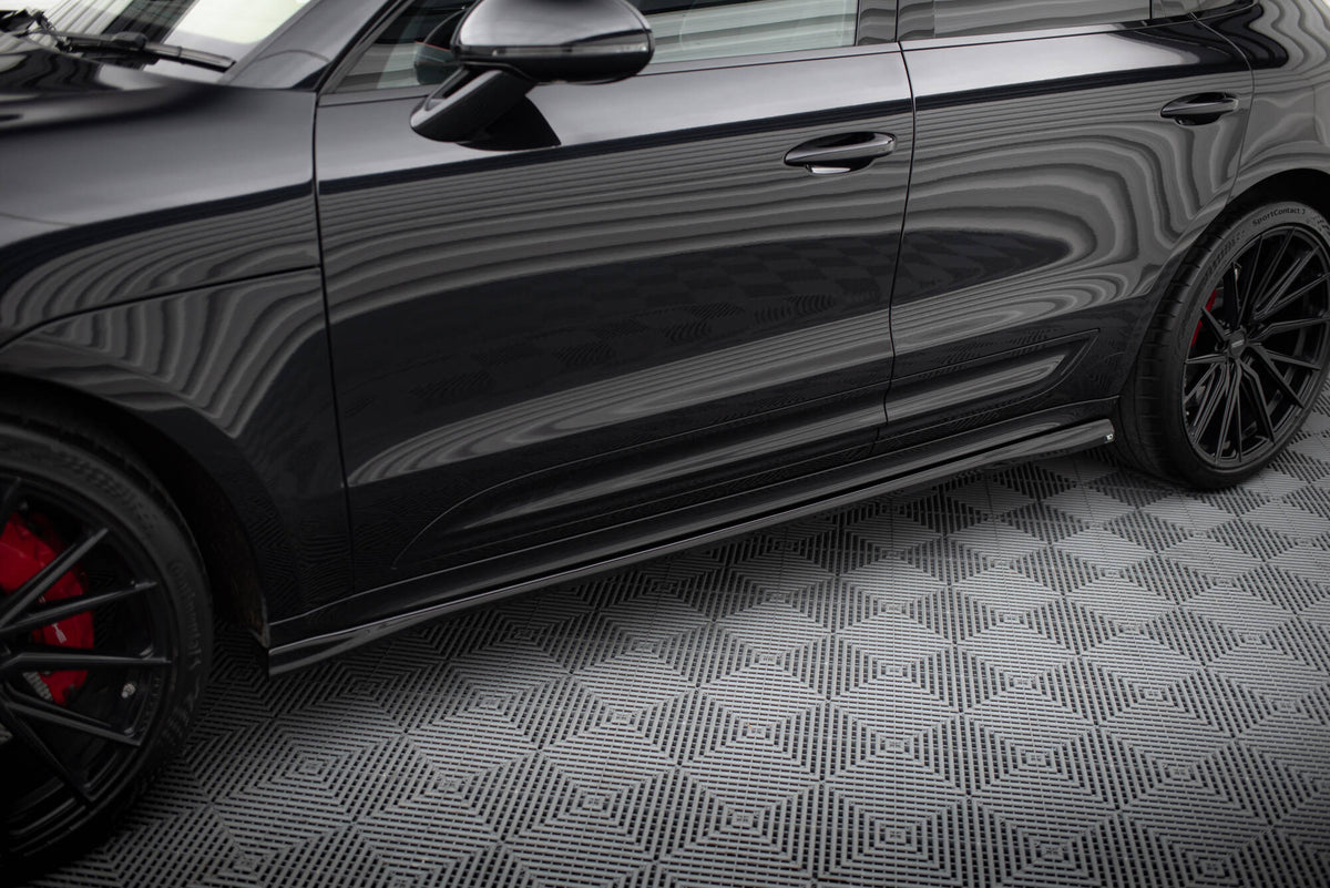 Street+ Seitenschweller Leisten passend für Porsche Macan T / GTS Mk1 Facelift 2   schwarz Hochglanz – Ansicht 3