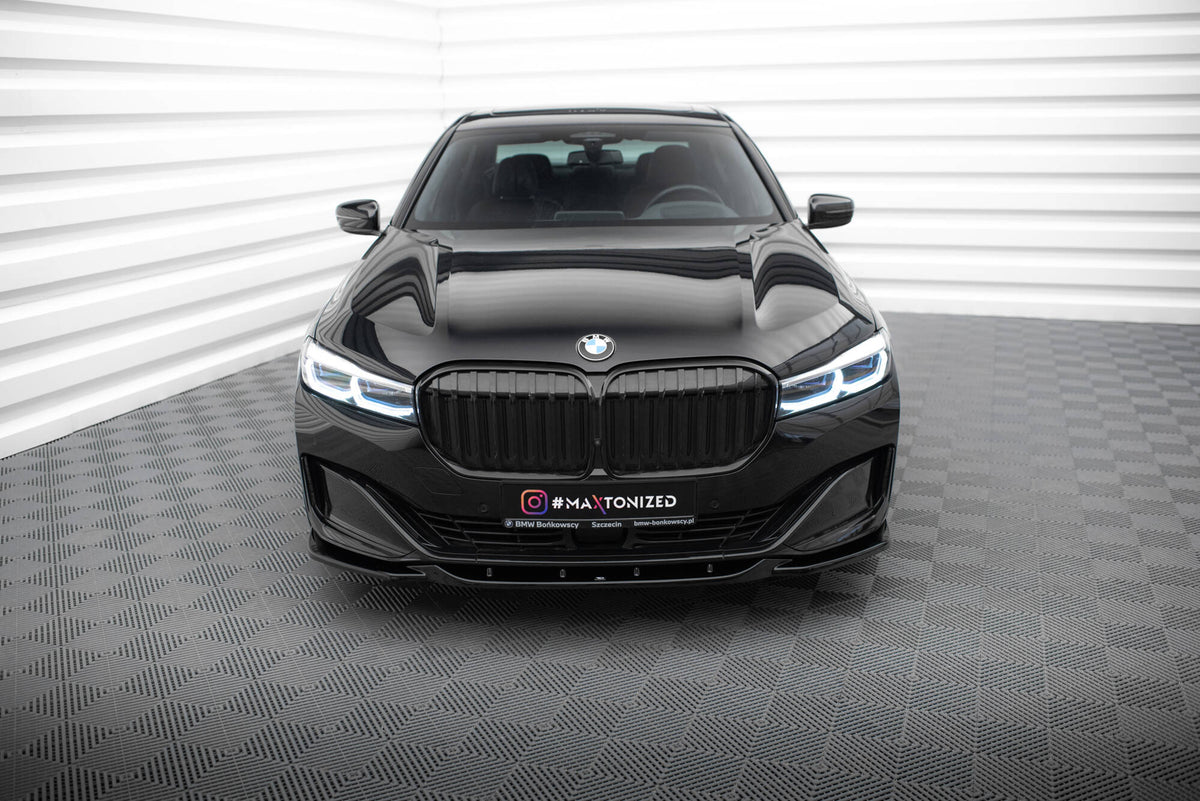 Street+ Spoilerlippe Front Ansatz V.2 passend für BMW 7 G11 / G12 Facelift schwarz Hochglanz – Ansicht 1