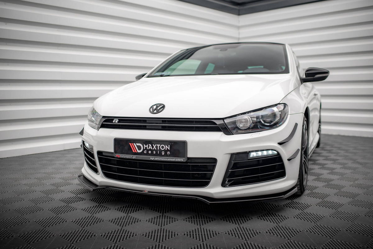 Street+ Spoilerlippe Front Ansatz V.4 passend für VW Scirocco R Mk3 schwarz Hochglanz – Ansicht 1