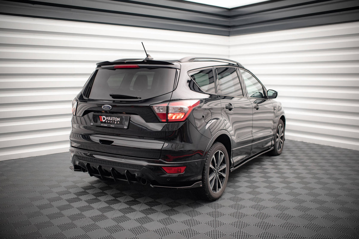 Heck Ansatz Flaps Diffusor passend für Ford Escape ST-Line Mk3 schwarz Hochglanz – Ansicht 1